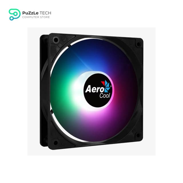 AeroCool Frost 12 12CM FRGB PC FAN 120mm FRGB Fan 1000 RPM 24.8 CFM airflow Molex 3-Pin Fixed RGB 23.7 dBA noise 40 000 hrs MTBF