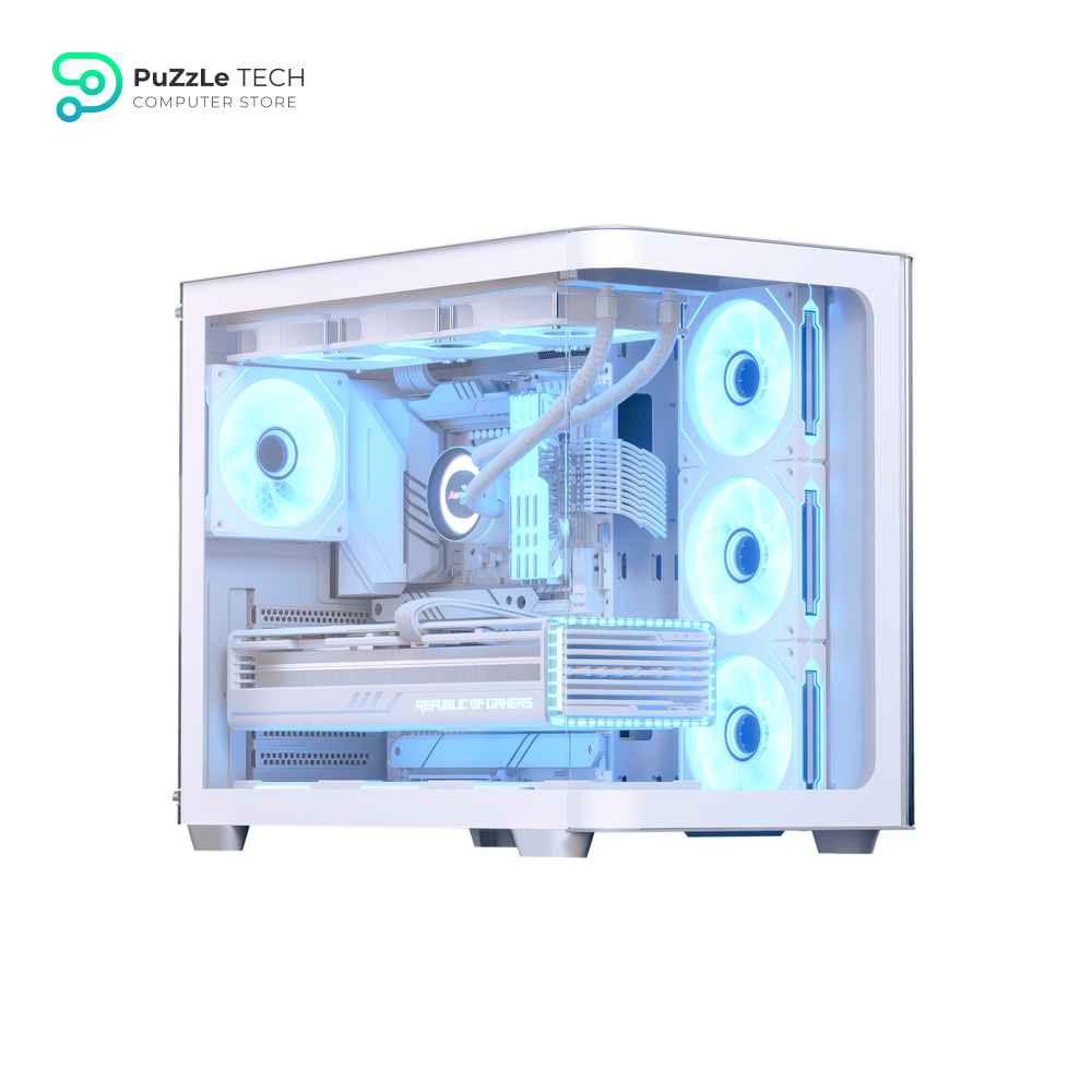 AeroCool P500C PC Case - Mid Tower - ATX - Tempered Glass - White