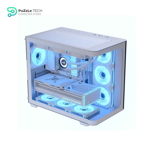 AeroCool P500C PC Case - Mid Tower - ATX - Tempered Glass - White