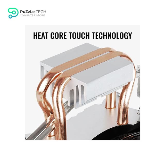 Aerocool Verkho 2 CPU Cooler With Heat Core Touch Technology 100W TDP 90mm fan 800-2000 RPM 18.5-23.6 CFM airflow PWM-4pin connector and broad socket compatibility LGA 1700 AM5