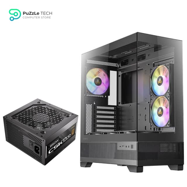 Antec CX700 3Fan ARGB Black + PSU Antec CSK PRO 850W 80 Plus Bronze ATX 3.1 Semi-Modular