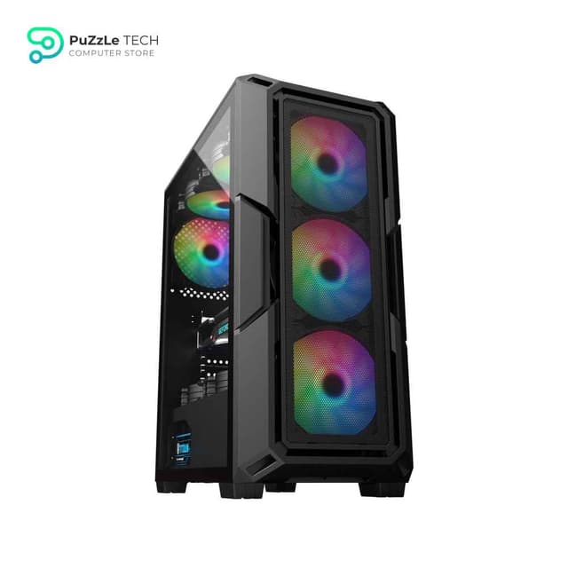 ARKTEK AK-NOVA BLACK CASE 4FAN ARGB + PSU 750W +80 WHITE