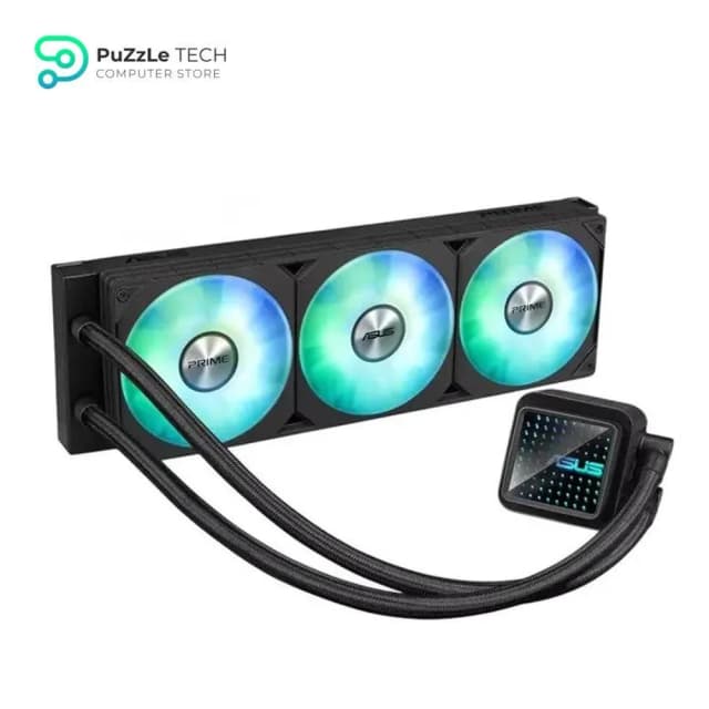 ASUS Prime LC 360 ARGB - All-in-One CPU Liquid Cooler with CPU Contact Zone and Finned Channels - Water Block with Infinite Mirror Lenses and ARGB Fans