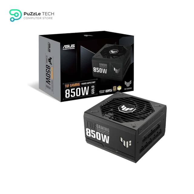 ASUS TUF Gaming 850W Gold (850 Watt - Fully Modular Power Supply - 80+ Gold Certified - ATX 3.0 Compatible - Military-grade Components - Dual Ball Bearing - Axial-tech Fan - PCB Coating)