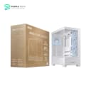 ASUS A31 Plus TG ARGB White ATX PC Case - Pre-Installed ARGB Fans - Glass Front Panel - Hidden Port Motherboard Compatible - 360mm Radiators - 380mm Graphics Cards - White 12