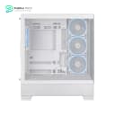 ASUS A31 Plus TG ARGB White ATX PC Case - Pre-Installed ARGB Fans - Glass Front Panel - Hidden Port Motherboard Compatible - 360mm Radiators - 380mm Graphics Cards - White 7