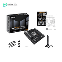 ASUS TUF Gaming B850M-PLUS WiFi AMD AM5 B850 mATX Motherboard, 14+2+1 80A DrMOS Stages, DDR5, PCIe 5.0, 3X M.2, Wi-Fi 6E, 2.5Gb LAN, DP, HDMI™, USB 10Gbps & 20Gbps Type-C®, BIOS Flashback™, Aura Sync 7