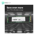 Crucial E100 1TB M.2 NVMe PCIe Gen4 Internal SSD - Up to 5000MB/s Laptop & Desktop Compatible - CT1000E100SSD8 3