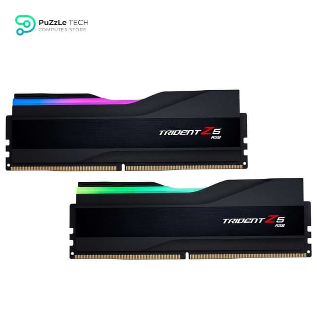 G.SKILL Trident Z5 RGB Series (Intel XMP 3.0) DDR5 RAM 64GB (2x32GB) 6000MT/s CL36-36-36-96 1.35V Desktop Computer Memory UDIMM - Matte Black
