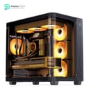 JONSBO TK-3 BLACK One-piece Curved Glass Case - One-piece Curved Glass - Support BTF MB/Dual 360 AIO/ATX PSU/40Series GPU - with 10 Fan Positions - 270 Degree Side View Display Column-less Black 1