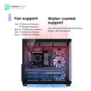 JONSBO TK-3 BLACK One-piece Curved Glass Case - One-piece Curved Glass - Support BTF MB/Dual 360 AIO/ATX PSU/40Series GPU - with 10 Fan Positions - 270 Degree Side View Display Column-less Black 6