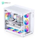JONSBO TK-3 White One-Piece Curved Glass ATX Mid Tower Pc Case - One-Piece Curved Glass - SP BTF MB/Dual 360 AIO/ATX PSU/40Series GPU - with 10 Fan Positions - 270 Degree Side View Display White Chassis 2