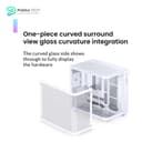 JONSBO TK-3 White One-Piece Curved Glass ATX Mid Tower Pc Case - One-Piece Curved Glass - SP BTF MB/Dual 360 AIO/ATX PSU/40Series GPU - with 10 Fan Positions - 270 Degree Side View Display White Chassis 4