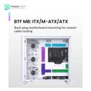 JONSBO TK-3 White One-Piece Curved Glass ATX Mid Tower Pc Case - One-Piece Curved Glass - SP BTF MB/Dual 360 AIO/ATX PSU/40Series GPU - with 10 Fan Positions - 270 Degree Side View Display White Chassis 5