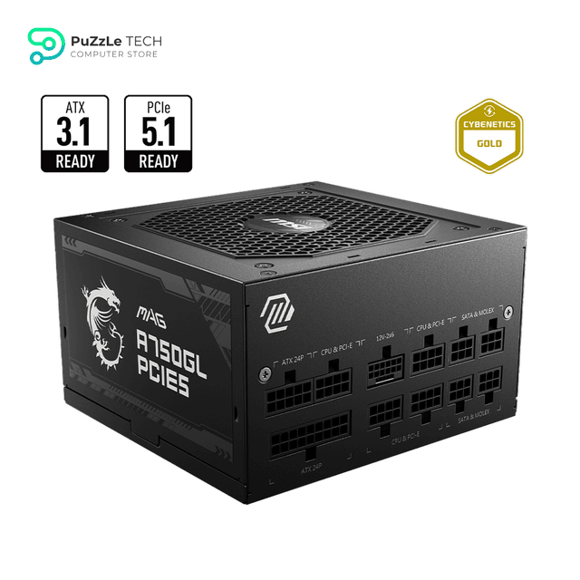 MSI MAG A750GL 750W 80+ Gold Full Modular ATX 3.0 Power Supply