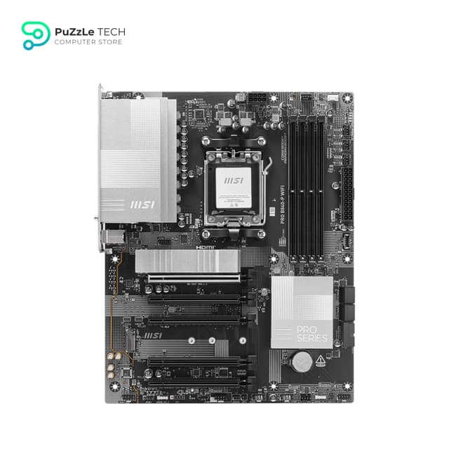 MSI PRO B840-P WiFi DDR5 AM5 Motherboard (AMD Ryzen 9000/7000 Ready) - PCIe 4.0, Wi-Fi 7, 2.5G LAN, M.2 Gen4, 8000+MT/s OC Support