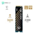 MSI SPATIUM M450 PCIe 4.0 NVMe M.2 500G - Up To 3600MB/s Read - 2300MB/s Write - PHISON E19T - 3D NAND - M.2 2280 - 300TBW 3