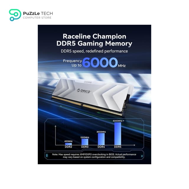 ORICO Raceline Champion 32GB DDR5 (2x16GB) 6000MHz CL30 Desktop RAM Memory