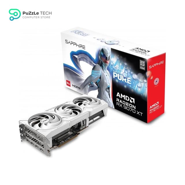 Sapphire Pure AMD Radeon™ RX 9070 XT Gaming OC 16GB GDDR6 Graphics Card