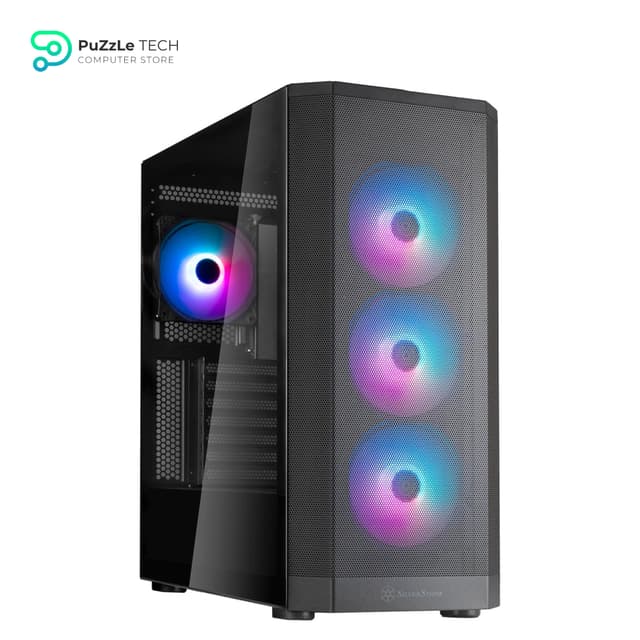 SilverStone Technology FARA 514X Black ATX All-Metal Tower Chassis with Dual Radiator Support - ARGB Fans - and GPU Brace - SST-FA514X-BG CASE