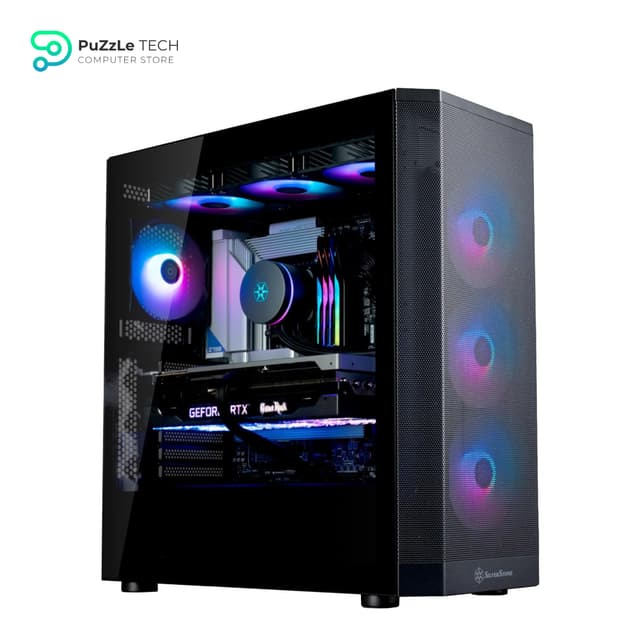 SilverStone Technology FARA 514X Black ATX All-Metal Tower Chassis with Dual Radiator Support - ARGB Fans - and GPU Brace - SST-FA514X-BG CASE