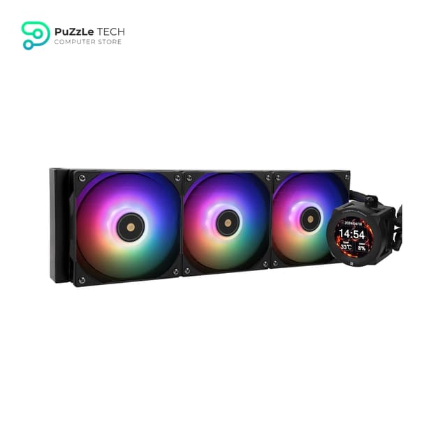 Thermalright CORE Vision 360 Black ARGB CPU AIO Cooler - IPS LCD Screen with 480x480 Resolution - for AM5&Intel 1700/1851 - High-Performance 360 Specs Water-Cooled Radiator with 2.1in Removable Display