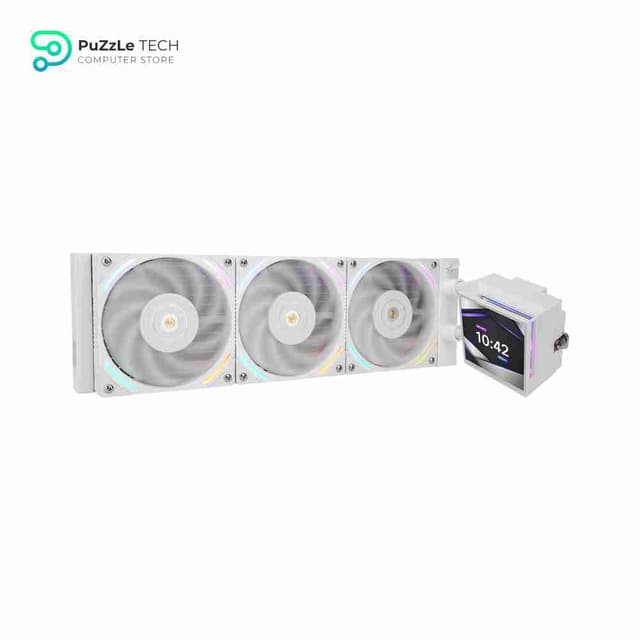 Thermalright Hyper Vision 360 ARGB AIO CPU Liquid Cooler - Magnetic Fixed 3.95 LCD Display Screen - 2150RPM PWM Fans - for AMD AM4/AM5 & Intel LGA1150/1151/1200/2011/1700/1851 - White