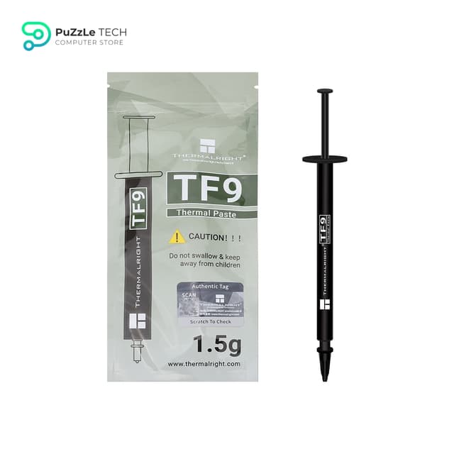 Thermalright TF9 1.5g Thermal Grease -The High Performance Thermal Paste for Cooling All Processors - Heat Sink Paste High Durability 1.5W/m - Graphics Cards and Heat Sinks in Computers and Consoles