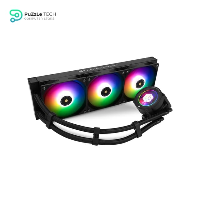 Thermalright CORE Vision 360 Black ARGB CPU AIO Cooler - IPS LCD Screen with 480x480 Resolution - for AM5&Intel 1700/1851 - High-Performance 360 Specs Water-Cooled Radiator with 2.1in Removable Display