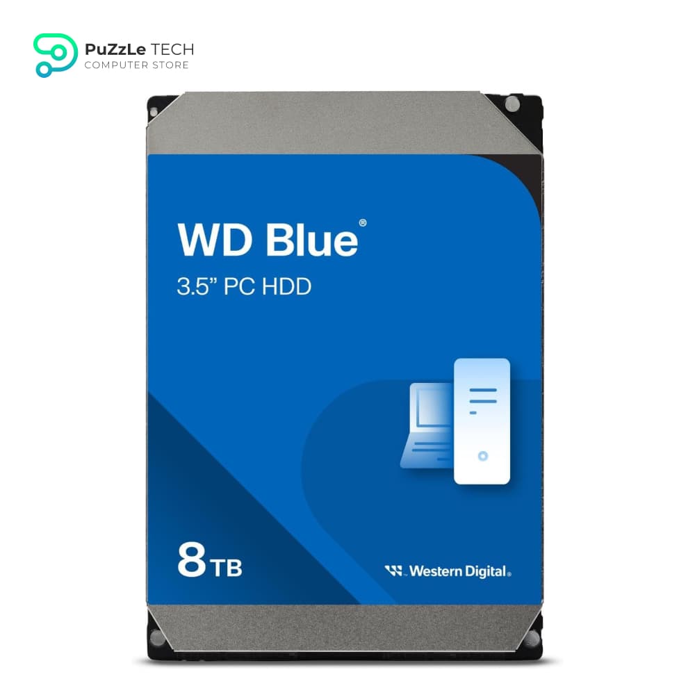 Western Digital 8TB WD Blue PC Internal Hard Drive HDD - 5640 RPM SATA 6 Gb/s 256 MB Cache 3.5 - WD80EAAZ