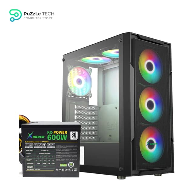 XANDER HULK MESH BLAC ARGB + 600W ARGB 80 PLUS WHITE