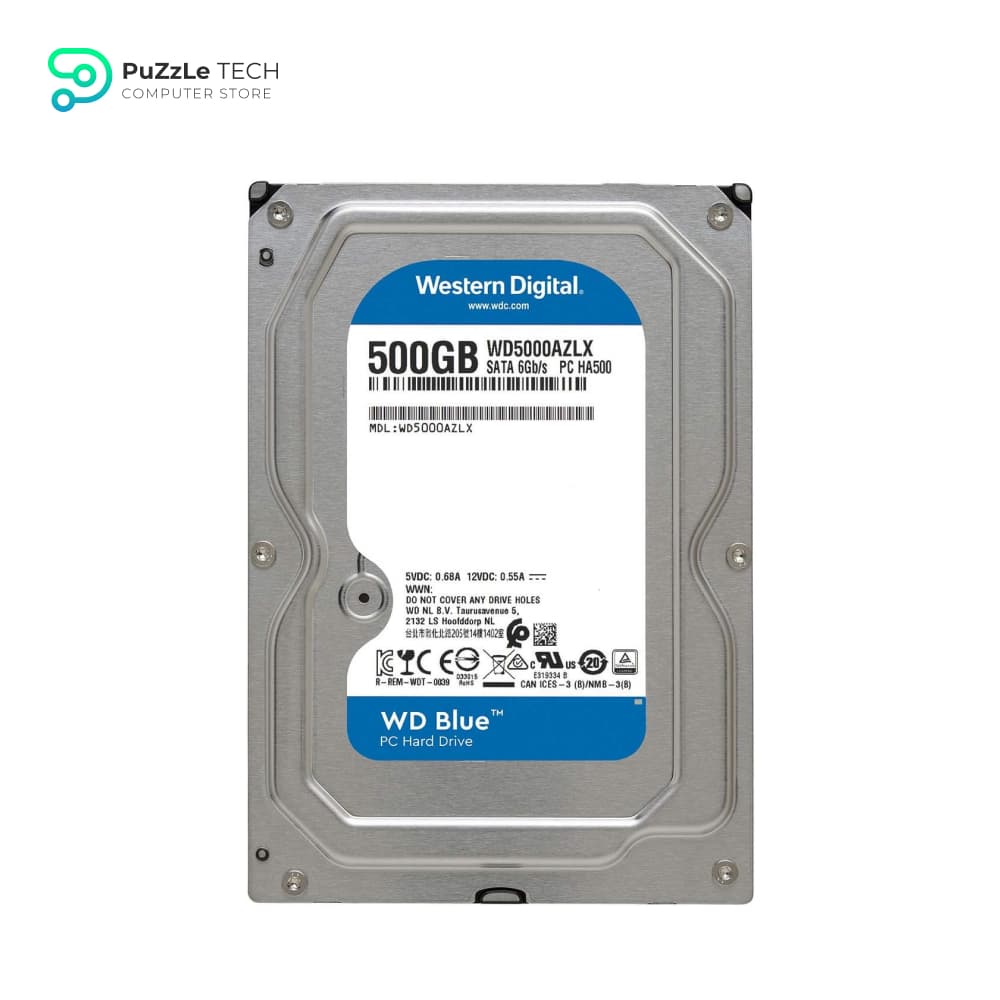 Western Digital Blue WD5000AZLX 500GB 7200RPM 32MB Cache SATA 6.0Gb/s 3.5 inch Internal Hard Drive