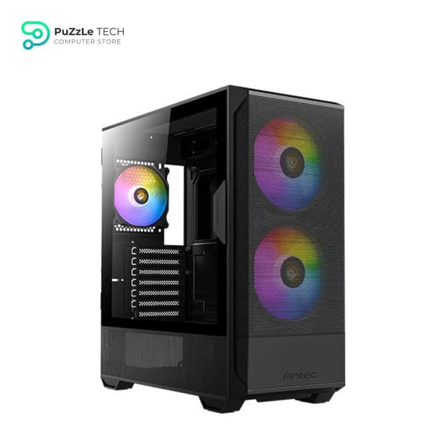 ANTEC NX416L, High Airflow Mesh Front Panel, 2 x 160mm & 1 x 120mm ARGB Fans Included, Type-C, Tempered Glass Hinge Side Panel, Up to 11 Fans, 360mm Radiator Support, Mid-Tower ATX Gaming Case