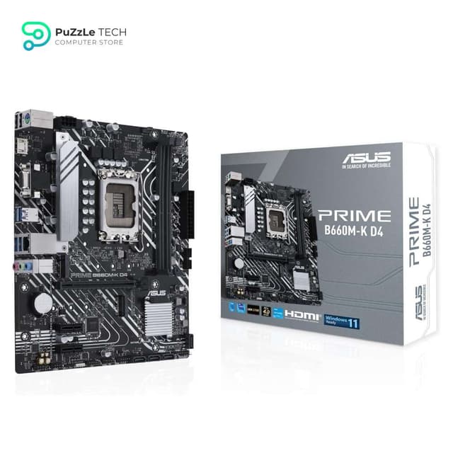 ASUS PRIME B660M-K DDR4 LGA 1700 Micro ATX Motherboard