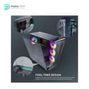 Antec C3 ARGB, 3 x 120mm & 1 x 120mm ARGB PWM Fans Included, Up to 8 Fans Simultaneously, Type-C, Seamless Tempered Glass Front & Side Panels, 360mm Radiator Support, Mid-Tower ATX PC Case 13