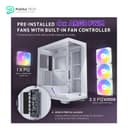 Antec C3 ARGB White, 3 x 120mm & 1 x 120mm ARGB PWM Fans Included, Up to 8 Fans Simultaneously, Type-C, Seamless Tempered Glass Front & Side Panels, 360mm Radiator Support, Mid-Tower ATX PC Case 9