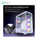 Antec C3 ARGB White, 3 x 120mm & 1 x 120mm ARGB PWM Fans Included, Up to 8 Fans Simultaneously, Type-C, Seamless Tempered Glass Front & Side Panels, 360mm Radiator Support, Mid-Tower ATX PC Case 7