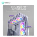 Antec C3 ARGB White, 3 x 120mm & 1 x 120mm ARGB PWM Fans Included, Up to 8 Fans Simultaneously, Type-C, Seamless Tempered Glass Front & Side Panels, 360mm Radiator Support, Mid-Tower ATX PC Case 10
