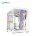 Antec C5 ARGB White, 7 x 120mm ARGB PWM Fans Included, Up to 10 Fans Simultaneously, Type-C 3.2 Gen 2 Port, Seamless Tempered Glass Front & Side Panels, 360mm Radiator Support, Mid-Tower ATX PC Case 3