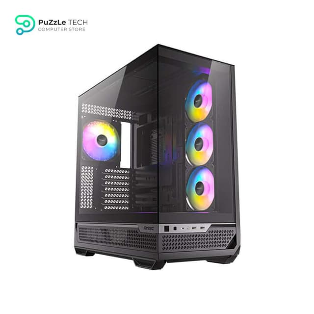 Antec C7 ARGB - RTX 40 GPU Support - 4 x 120mm ARGB PWM Fans Included - Vertical GPU Cooling - Type-C 10Gbps - Seamless Tempered Glass Front & Side Panels - 360mm Radiator Support - Mid-Tower E-ATX PC Case