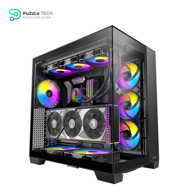 Antec C8 ARGB, 2X TQR 160mm & 1x TQ 140mm ARGB PWM Fans Included,Dual-Chamber Layout, Type-C, 360mm Radiator Support, Seamless TG Front & Side Panels, RTX 40 Compatible, Full-Tower E-ATX PC Case
