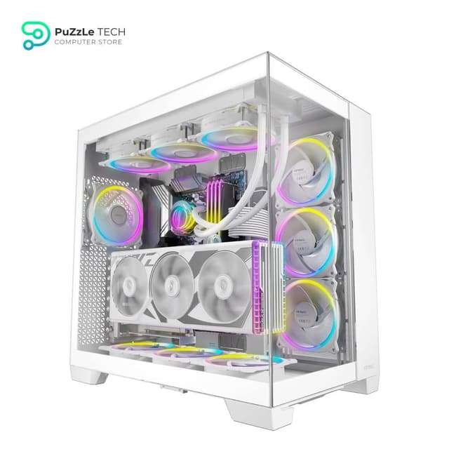Antec C8 ARGB White, 2x TQR 160mm & 1x TQ 140mm ARGB PWM Fans Included,dual-chamber layout, Type-C, 360mm Radiator Support, Seamless TG Front & Side Panels, RTX 40 compatible, Full-Tower E-ATX PC Case