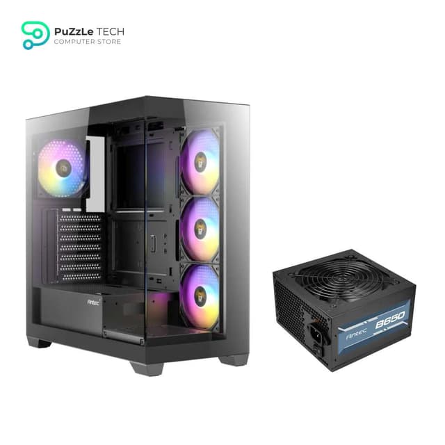 Antec CX300 4Fan ARGB Black + PSU Antec Atom B750 +80 (Bronze Certified)