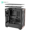 Antec Flux Wood - 5 x PWM Fans Included - High-Airflow Front Panel with Birch Wood - Type-C - 420mm Radiator & Back Connect Motherboard Support - Up to 9 Fans Simultaneously - Mid-Tower E-ATX PC Case 5