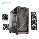 Antec Flux Wood - 5 x PWM Fans Included - High-Airflow Front Panel with Birch Wood - Type-C - 420mm Radiator & Back Connect Motherboard Support - Up to 9 Fans Simultaneously - Mid-Tower E-ATX PC Case 6