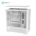 Antec Flux Wood White - 5 x PWM Fans Included - High-Airflow Front Panel with Birch Wood - Type-C - 420mm Radiator & Back Connect Motherboard Support - Up to 9 Fans Simultaneously - Mid-Tower E-ATX PC Case 3