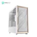 Antec Flux Wood White - 5 x PWM Fans Included - High-Airflow Front Panel with Birch Wood - Type-C - 420mm Radiator & Back Connect Motherboard Support - Up to 9 Fans Simultaneously - Mid-Tower E-ATX PC Case 2