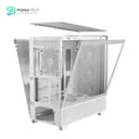 Antec Flux Wood White - 5 x PWM Fans Included - High-Airflow Front Panel with Birch Wood - Type-C - 420mm Radiator & Back Connect Motherboard Support - Up to 9 Fans Simultaneously - Mid-Tower E-ATX PC Case 4