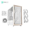 Antec Flux Wood White - 5 x PWM Fans Included - High-Airflow Front Panel with Birch Wood - Type-C - 420mm Radiator & Back Connect Motherboard Support - Up to 9 Fans Simultaneously - Mid-Tower E-ATX PC Case 6