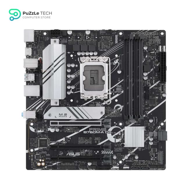 Asus PRIME B760M-A D4-CSM LGA1700 DDR4 - PCIe 4.0 - 2x M.2 slots - Realtek 2.5Gb Ethernet - DisplayPort - Dual HDMI - SATA 6 Gbps - rear USB 3.2 Gen 2 - front USB 3.2 Gen 1 Type-C - Aura Sync